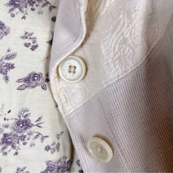 Free People Vintage Y2K Jacket Cropped Shacket Coat Cottage Granny Boho Small 4 - Picture 3 of 12